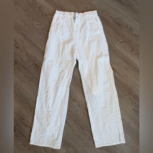 SABO skirt White Linen High-Waist trousers